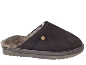 Warmbat Warmbat - Classic Zwarte Open Heren Pantoffels