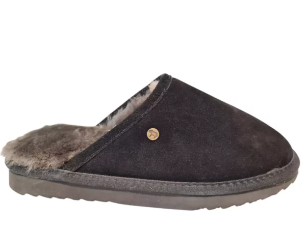 Warmbat Warmbat - Classic Zwarte Open Heren Pantoffels