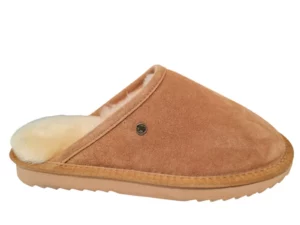 Warmbat Warmbat - Classic Bruine Open Heren Pantoffels