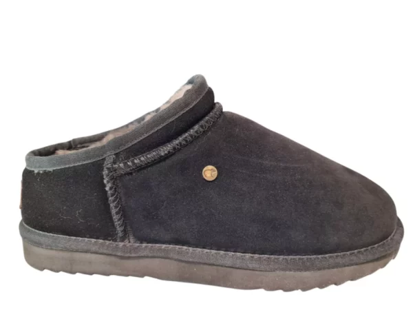 Warmbat Warmbat - Conner Zwarte Dichte Heren Pantoffels