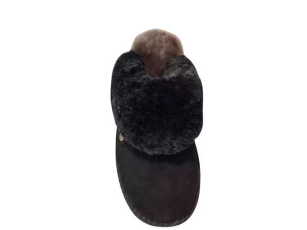 Warmbat Warmbat - Flurry Zwarte Open Dames Pantoffels