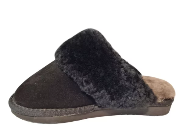 Warmbat Warmbat - Flurry Zwarte Open Dames Pantoffels