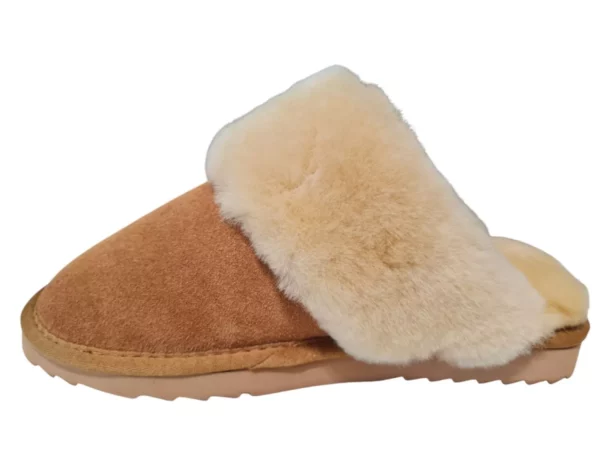 Warmbat Warmbat - Flurry Bruine Open Dames Pantoffels