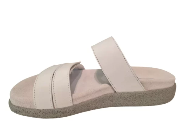 Wolky Wolky - 0050130 100 Dames Slippers Slides Voorgevormd Voetbed Klittenbandsluiting Wit