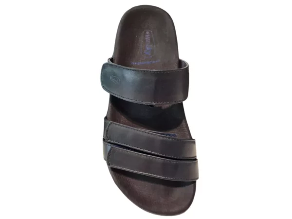Wolky Wolky - 0050130 800 Dames Slippers Slides Voorgevormd Voetbed Klittenbandsluiting Blauw