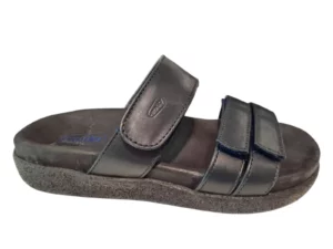Wolky Wolky - 0050130 800 Dames Slippers Slides Voorgevormd Voetbed Klittenbandsluiting Blauw