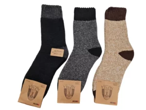Figuretta Heren Alpaca Wollen Sokken Dik Zwart Grijs Bruin
