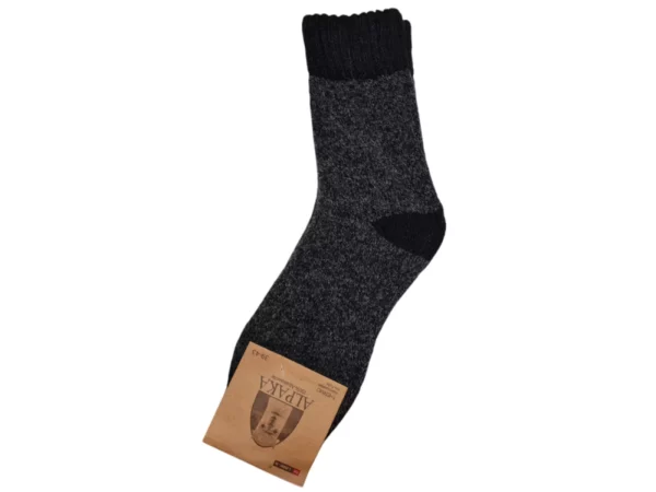 Figuretta Heren Alpaca Wollen Sokken Dik DGrijs Blauw Zwart