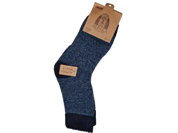 Figuretta Heren Alpaca Wollen Sokken Dik DGrijs Blauw Zwart