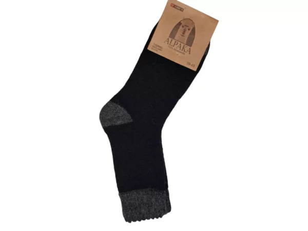 Figuretta Heren Alpaca Wollen Sokken Dik DGrijs Blauw Zwart