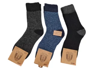 Figuretta Heren Alpaca Wollen Sokken Dik DGrijs Blauw Zwart