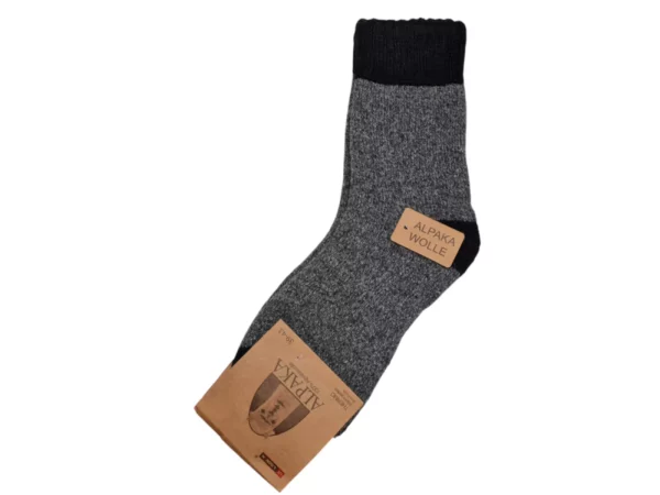 Figuretta Heren Alpaca Wollen Sokken Dik Grijs Zwart Blauw