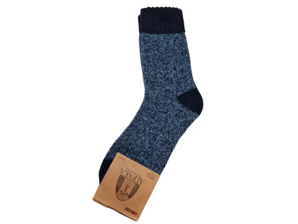 Figuretta Heren Alpaca Wollen Sokken Dik Grijs Zwart Blauw