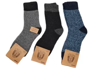 Figuretta Heren Alpaca Wollen Sokken Dik Grijs Zwart Blauw