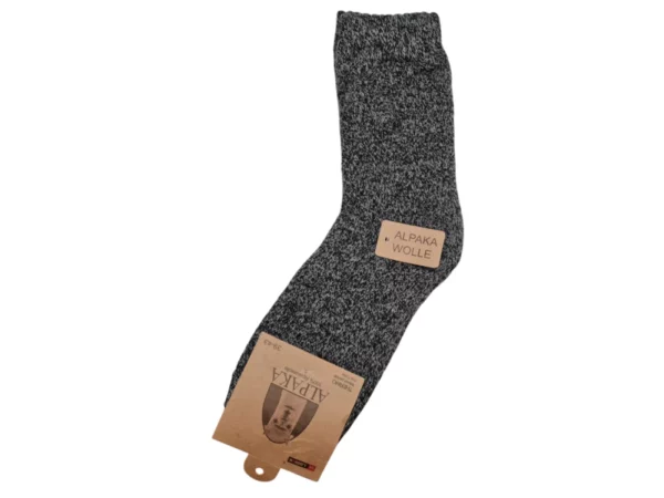 Figuretta Heren Alpaca Wollen Sokken Dik 3x Grijs Mix