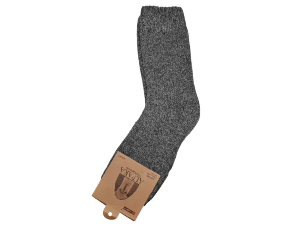 Figuretta Heren Alpaca Wollen Sokken Dik 3x Grijs Mix