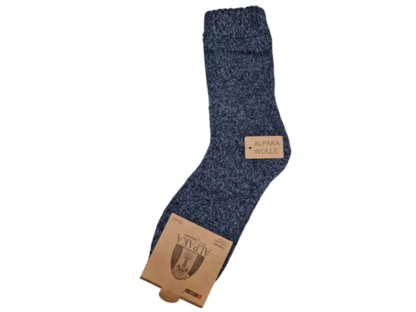 Figuretta Heren Alpaca Wollen Sokken Dik Blauw Grijs Dgrijs