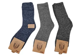 Figuretta Heren Alpaca Wollen Sokken Dik Blauw Grijs Dgrijs