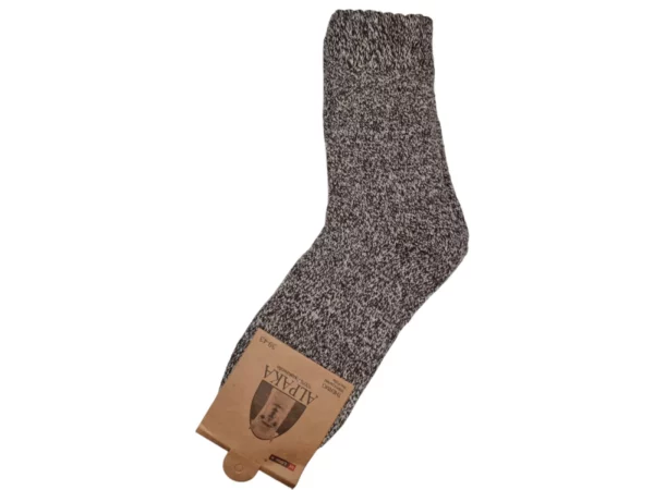 Figuretta Heren Alpaca Wollen Sokken Dik Zwart Bruin Blauw