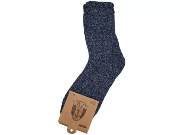 Figuretta Heren Alpaca Wollen Sokken Dik Zwart Bruin Blauw