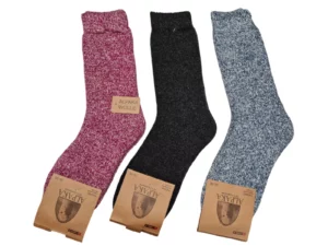 Figuretta Dames Alpaca Wollen Sokken Dik Roze Zwart Blauw