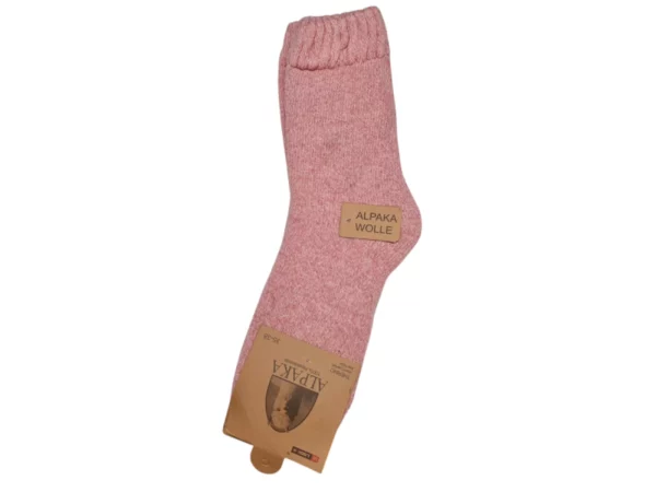 Figuretta Dames Alpaca Wollen Sokken Dik Roze Blauw Grijs