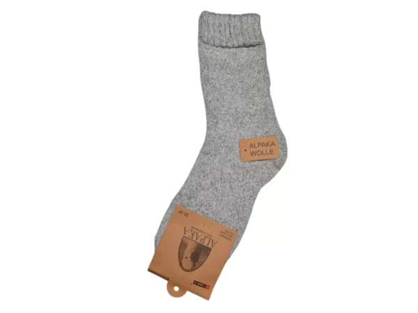 Figuretta Dames Alpaca Wollen Sokken Dik Grijs DGrijs Roze
