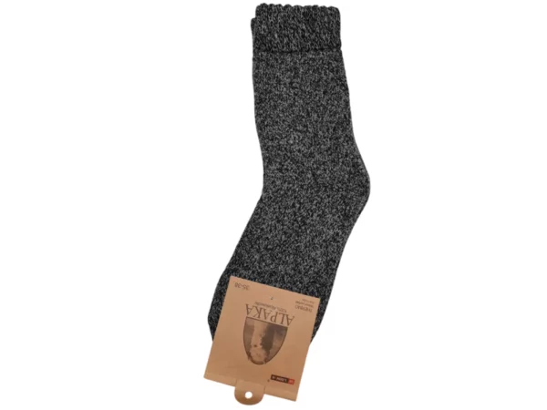 Figuretta Dames Alpaca Wollen Sokken Dik Blauw Grijs Zwart