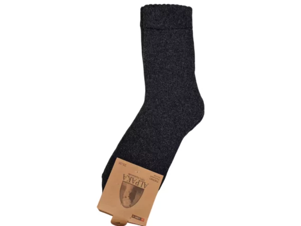 Figuretta Dames Alpaca Wollen Sokken Dik Blauw Grijs Zwart