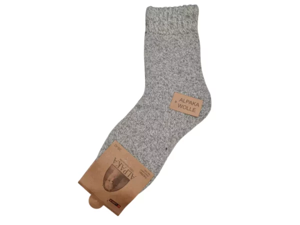 Figuretta Dames Alpaca Wollen Sokken Dik LGrijs Blauw Grijs