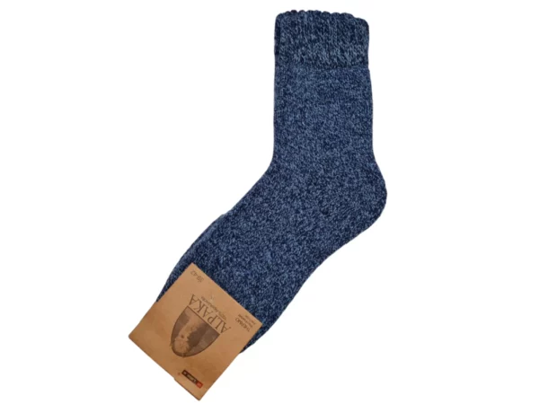 Figuretta Dames Alpaca Wollen Sokken Dik LGrijs Blauw Grijs