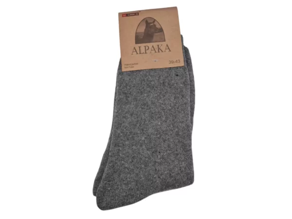 Figuretta Heren Alpaca Wollen Sokken Grijs DGrijs Zwart