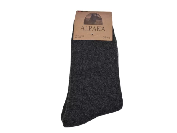 Figuretta Heren Alpaca Wollen Sokken Grijs DGrijs Zwart