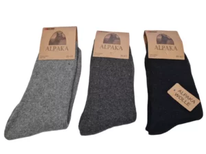 Figuretta Heren Alpaca Wollen Sokken Grijs DGrijs Zwart