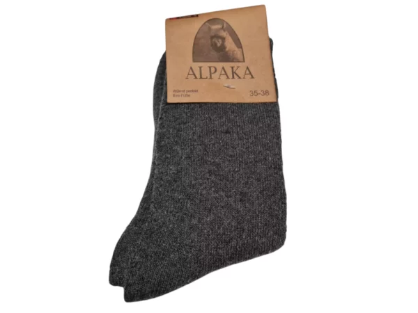 Figuretta Dames en Heren Alpaca Wollen Sokken Bruin Zwart DGrijs
