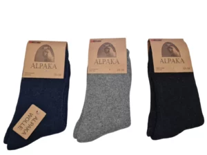 Figuretta Dames En Heren Alpaca Wollen Sokken Blauw Grijs Zwart
