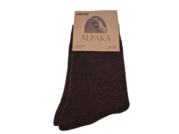 Figuretta Dames Alpaca Wollen Sokken Groen bruin Zwart