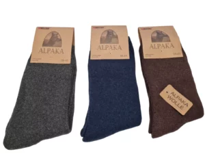 Figuretta Heren Alpaca Wollen Sokken DGrijs Blauw Bruin