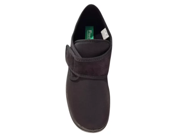 Fischer Fischer 13948 222 Dames en Heren Zwarte Klittenband Pantoffel Met Stretch Diabetisch