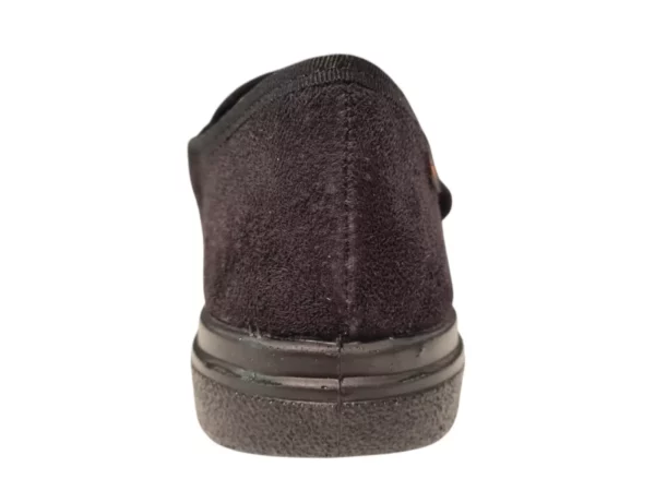 Fischer Fischer 13948 222 Dames en Heren Zwarte Klittenband Pantoffel Met Stretch Diabetisch