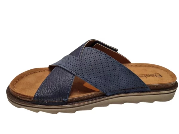 Fischer Fischer Heren Slippers Instapslippers Blauw