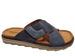 Fischer Fischer Heren Slippers Instapslippers Blauw