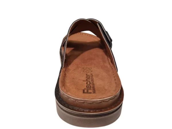 Fischer Fischer Bruine Leren Heren Slippers