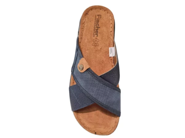 Fischer Fischer Blauwe Heren Slippers Slides