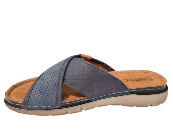 Fischer Fischer Blauwe Heren Slippers Slides