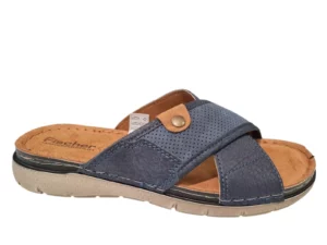Fischer Fischer Blauwe Heren Slippers Slides