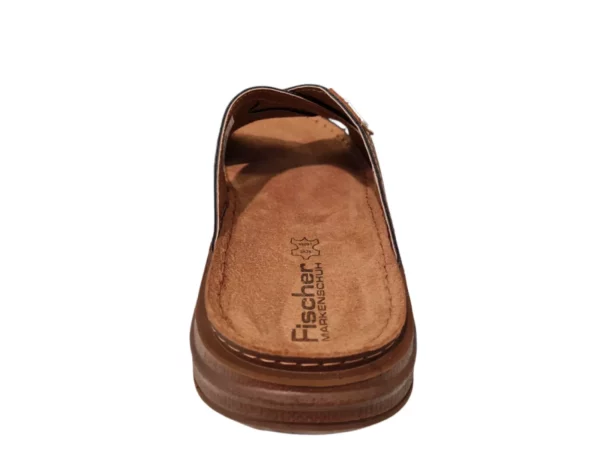 Fischer Fischer Bruine Leren Heren Slippers