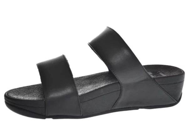 Fit Flop Fit Flop Lulu Leren Zwarte Dames Slippers
