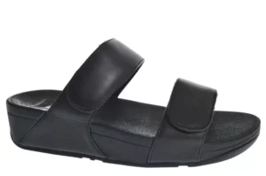 Fit Flop Fit Flop Lulu Leren Zwarte Dames Slippers