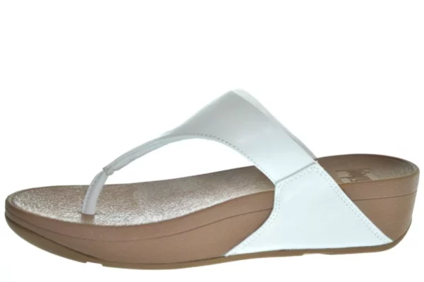 Fit Flop Fit Flop Lulu Leather Witte Dames Teenslippers